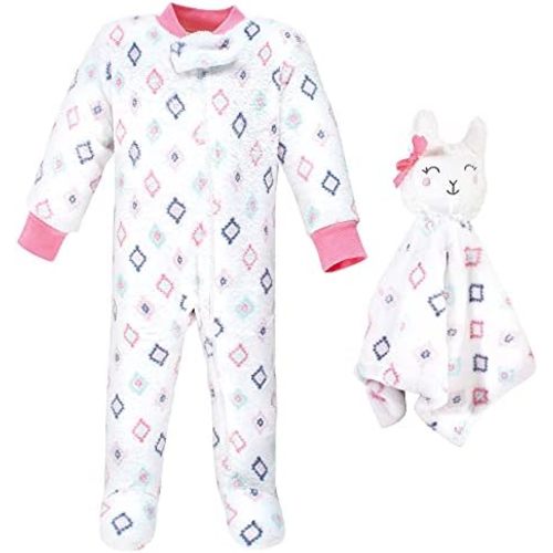 Hudson Baby Baby Girls' Flannel Plush Sleep and Play and Security Toy