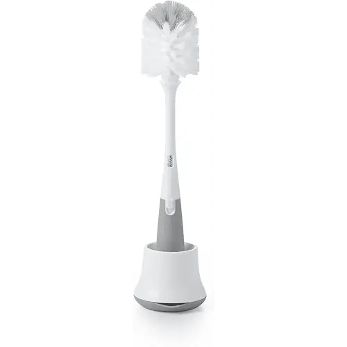 OXO Tot Bottle Brush with Nipple Cleaner and Stand - Gray