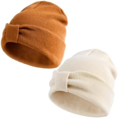 FURTALK Baby Beanie Winter Hat Knitted Warm Hat with Cute Bow Infant Toddler Cuffed Beanies