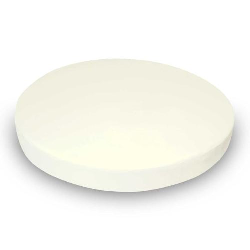 SheetWorld Baby Fitted Round Crib Sheet, 100% Cotton Jersey Hypoallergenic Sheet, Unisex Boy Girl, 42 x 42 inches, Solid Ivory, Made in USA