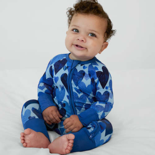 Blue Hearts & Crafts Zippy (3-6m)