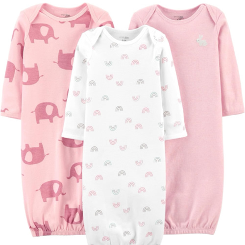 Simple Joys by Carter's Baby Girls' 3-Pack Cotton Sleeper Gown