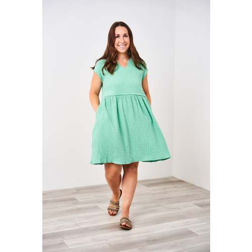 Latched Mama Coastline Cotton Zip Nursing Dress