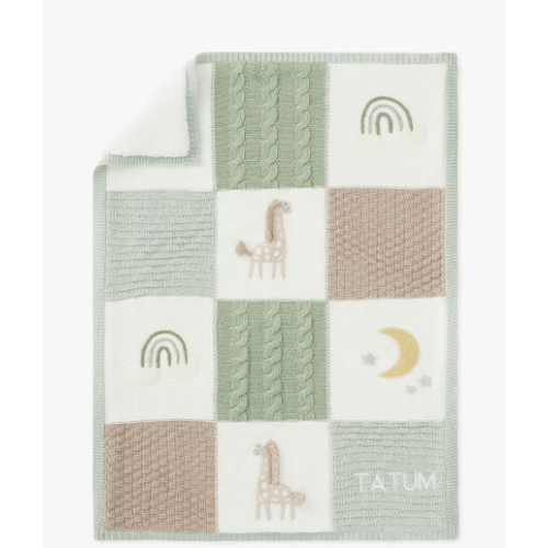 Giraffe Patchwork Heirloom Baby Blanket | Pottery Barn Kids AU