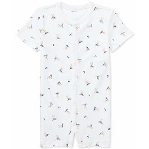 Ralph Lauren Baby Boys Polo Bear Cotton Romper