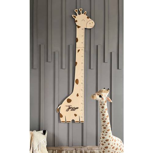 Giraffe Growth Chart Personalized growth chart Wooden Nursery Decor Personalized Ruler Wooden Growth Chart Wooden Height chart for Kids