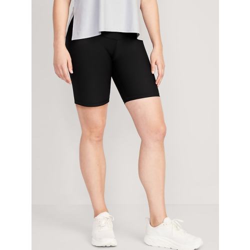 Maternity Full Panel PowerSoft Postpartum Support Biker Shorts -- 8-inch inseam