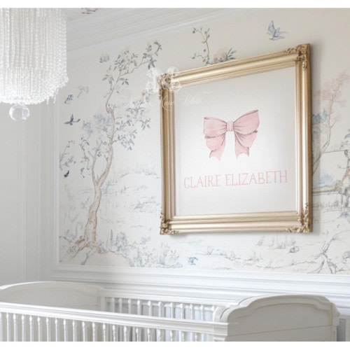 Natalie Marie White Name Girl Nursery Wall Art
