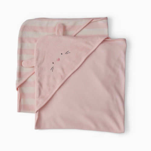 Carter's Hooded Towel (2 Pack) - Pink Bunny, O/S