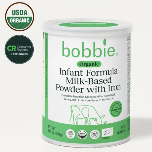 Try Bobbie: Organic Infant Formula