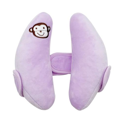 Baby Car Seat Head Neck Support,Adjustable Travel Pillow for Toddler,Portable Travel Pillow for Kids,U-Shape Travel Headrest Cushion,Baby Neck Pillows for Pushchair,Purple