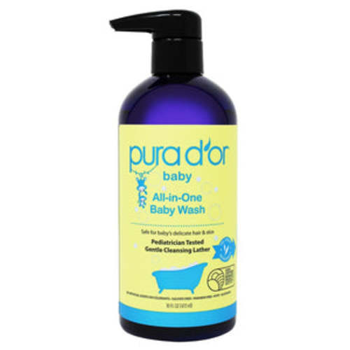 PURA D’OR All-in-One Baby Wash 16 oz ( tear-free formula ) – PURA D'OR