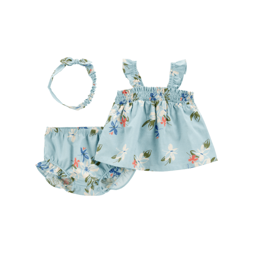 Baby 3-Piece Floral Tank & Short Set - Carter's | Carter's