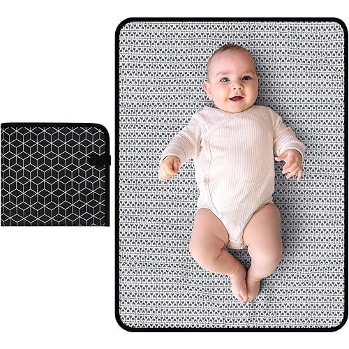 Accmor Portable Diaper Changing Pad, Waterproof Baby Changing Mat, Foldable Portable Travel Changing Pads for Baby, Black