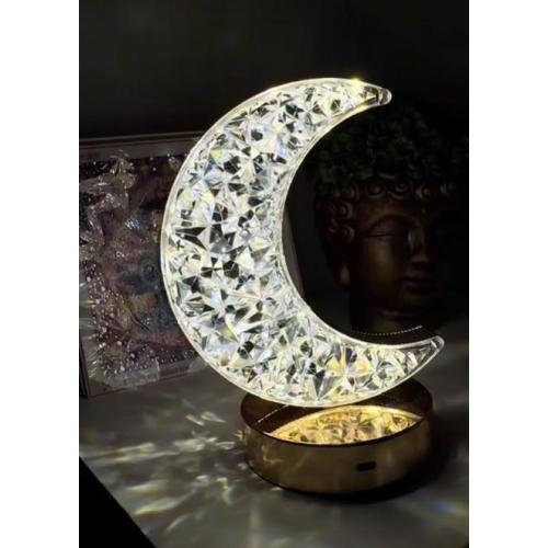 Half Moon Lamp Lunar Night Light | Moon Phase Decor | Celestial Bedroom Light | LED Moon Lamp | Moon Wall Decor | Boho Home Gift