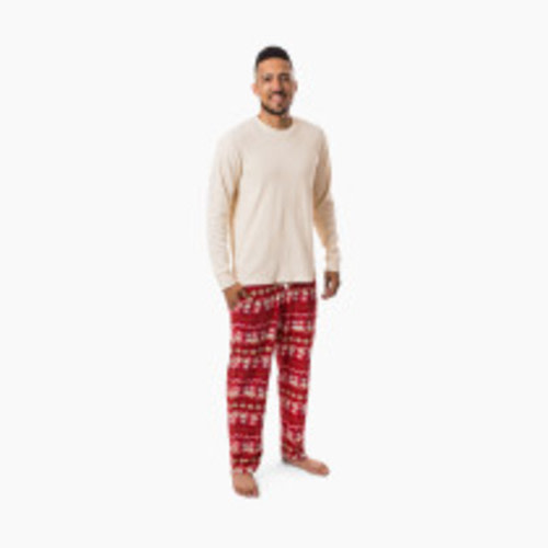 Burt's Bees Baby Mens Hot Cocoa Fair Isle Matching Family Pajama Set - Hot Cocoa, Large