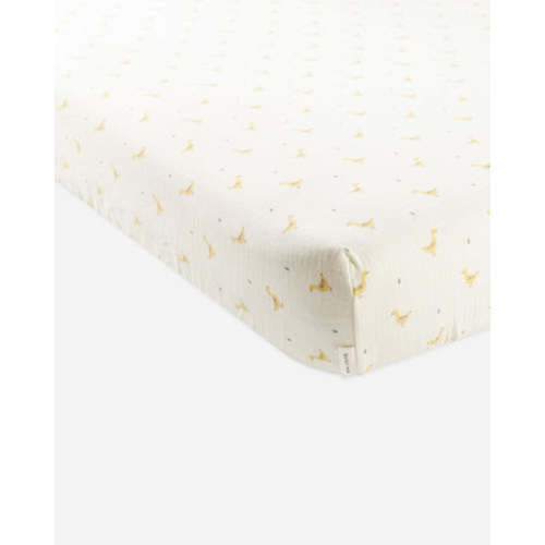 Woven Crib Sheet || Geese