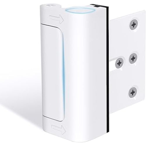 Door Reinforcement Lock Withstands 800lbs of Force - White Extra Proof Door Lock for Kids Safety with 8 Screws Prevents Unauthorized Entry, Add a Door Security Lock for Home Safety & Privacy