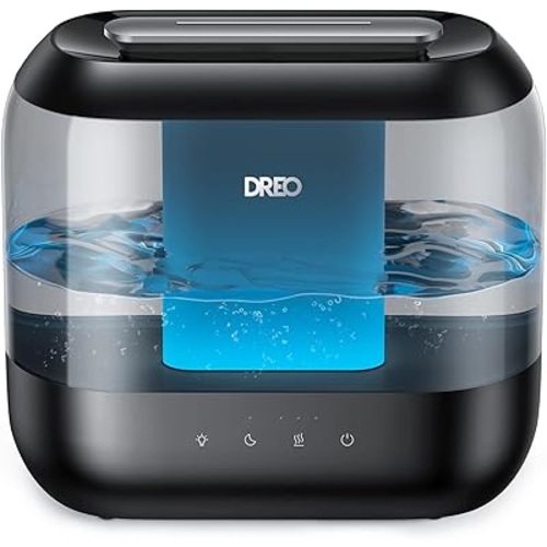 Dreo Humidifiers for Bedroom, Top Fill 4L Supersized Cool Mist Humidifier with Oil Diffuser and Nightlight, 32H Runtime, Quiet Ultrasonic Humidifiers for Home, Large Room, Baby Nursery and Plants
