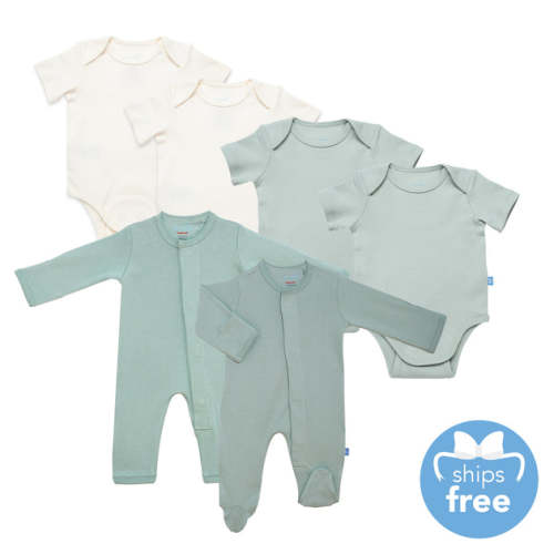 Sprout organic cotton magnetic baby starter set - 6 pack, 0-3 months, Simply Magnetic Me