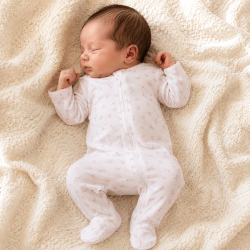 Juliette's Classics Print Zip Footie