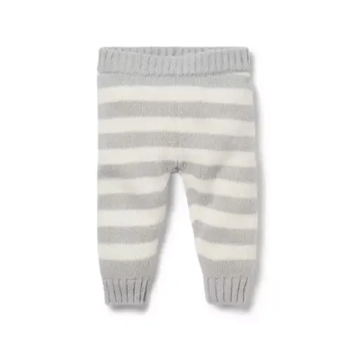 Newborn Classic Grey Heather Stripe Baby Striped Sweater Pant by Janie and Jack