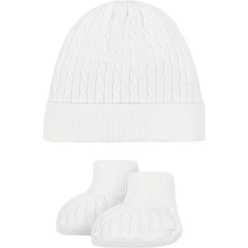 Baby Organic Sweater Beanie and Bootie Set, Infant, 6-12M
