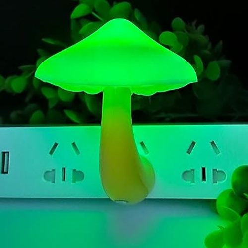 AUSAYE Led Nigh Light,Plug in Nightlight, Dusk to Dawn Sensor Automatic On and Off Night Lights Green