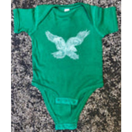 EAGLE SKYLINE KELLY GREEN ONESIE – Shop Paul Carpenter Art