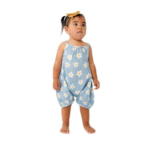 Copper Pearl Baby Bubble Romper: Premium Cotton Summer Romper for Babies and Toddlers, Soft, Breezy, Gender Neutral Baby Clothes – Easy-On Baby Romper for Quick Changes, Della, 188-24m
