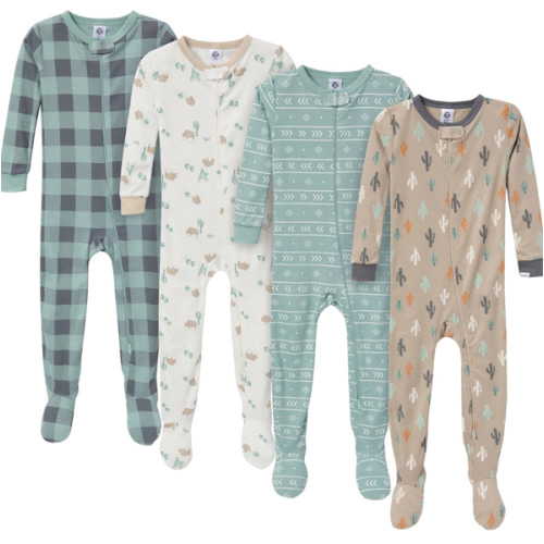 Gerber baby-boys Baby-boys 4-pack Footed Pajamas