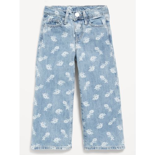 Baggy Embroidered Wide-Leg Jeans for Toddler Girls | Old Navy