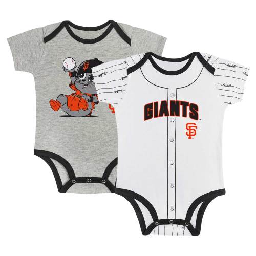Newborn & Infant San Francisco Giants Gray/White Two-Pack Play Ball Bodysuit Set