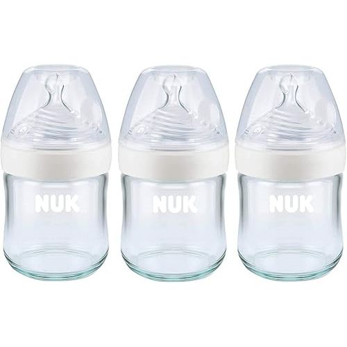 NUK Simply Natural Glass Bottle, 4oz.