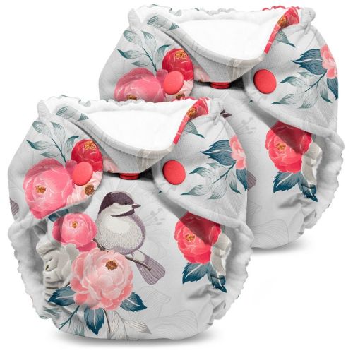 Kanga Care Lil Joey Newborn All In One Aio Cloth Diaper (2pk) Lily White 4-12lbs