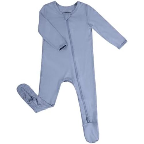 BubblePanda Rayon Made From Bamboo Baby Pajamas Baby Clothes for Boys Girls Unisex Zip-Front Non-Slip Onesie Sleeper