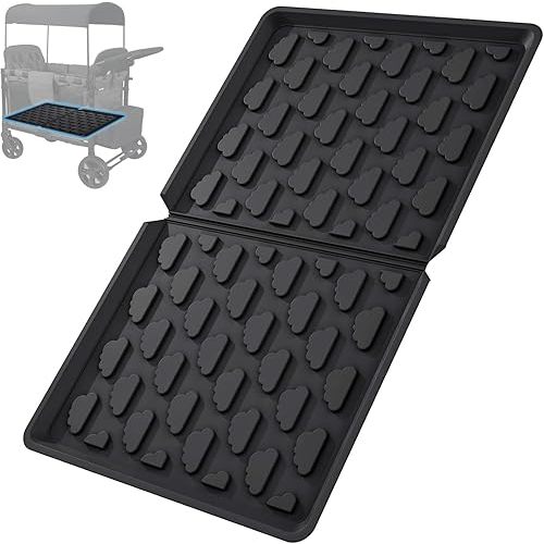 All Weather Mat for Wagon W4 Accessory - Compatible with Wonderfold Stroller Wagons W4, Silicone Floor Mat Protect Wagon W4 from Sand, Dirt, and Water