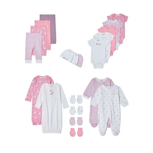 Garanimals Newborn Baby Girl Shower Gift Set, 20-Piece, Preemie-6/9 Months