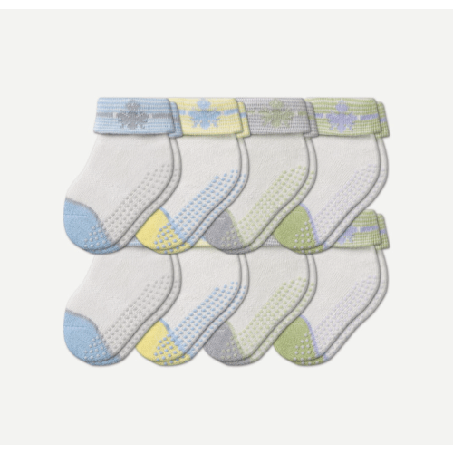 Baby Gripper Socks 8-Pack (6-12 Months) - Bombas - Stripe Mix