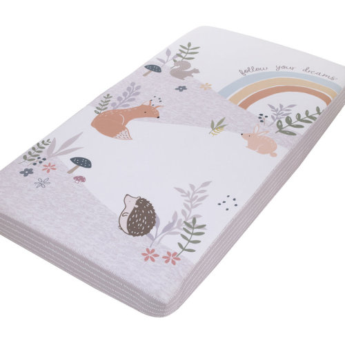 Redwood Rover NoJo Woodland Gray, White, Cotton Nursery Photo Op Fitted Crib Sheet | Wayfair