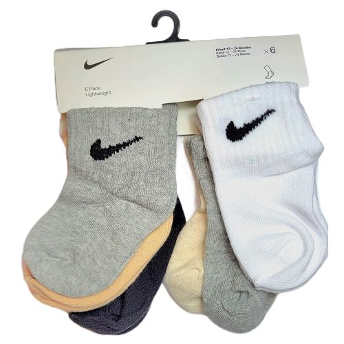 Nike Infant Lightweight Ankle Socks (6 Pack) 12-24 Months