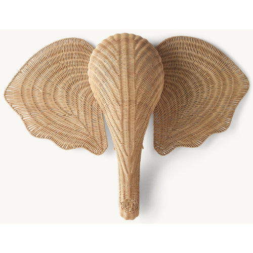 Handwoven Rattan Elephant Head | RH Baby & Child