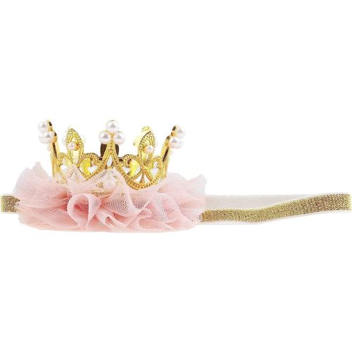 Nishine Princess Toddler Girls Crown Tiaras Baby Elastic Birthday Party Crown Headband Photo Props Gift