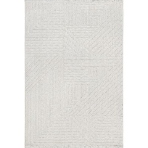 Nuloom Makena Geometric 5x8 Indoor Area Rug for Living Room Bedroom Dining Room Kitchen, Off White