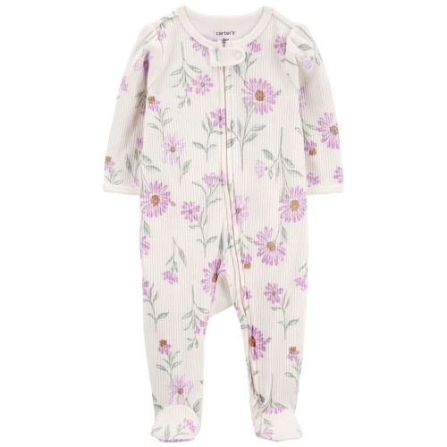 Baby Floral 2-Way Zip Thermal Sleep & Play Pajamas
