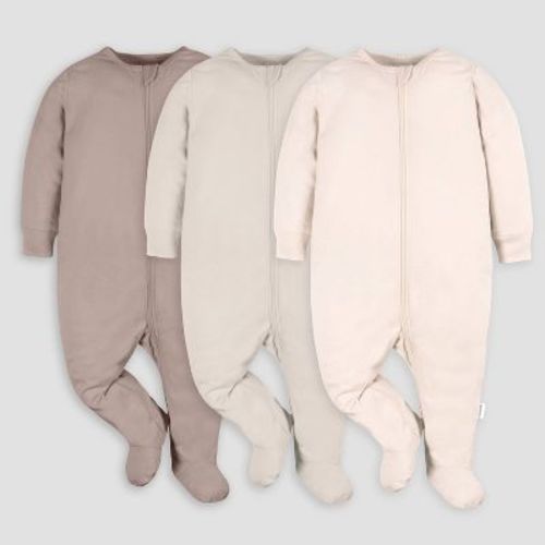 Gerber Baby 3pk Tonal Sleep N' Play 3-6m