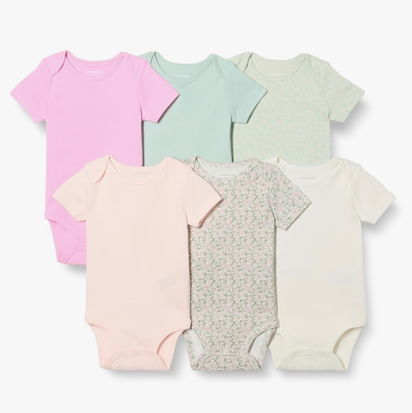 Amazon Essentials Unisex Babies' Short-Sleeve Bodysuits