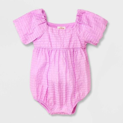 Baby Girls' Ballon Romper - Cat & Jack™, Color: Lavender, Size: Newborn