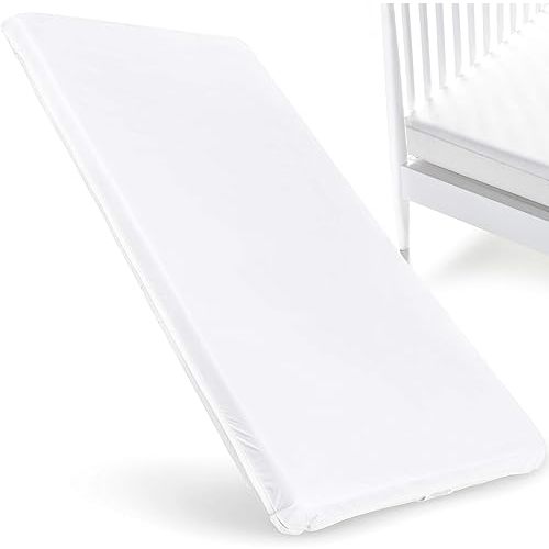 Baby Cradle Mattresses - White Cradle Mattress with Waterproof Vinyl Cover – Durable & Breathable Cradle Mattress (18" x 36")