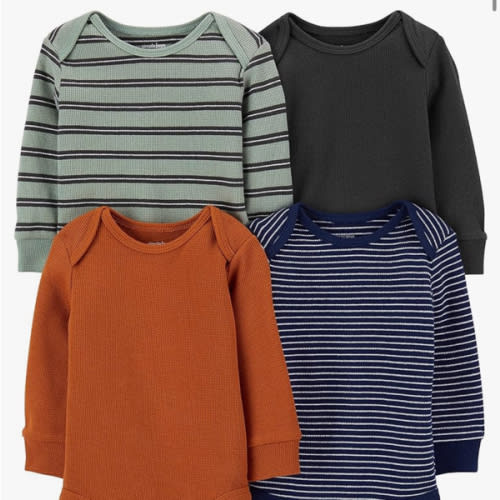 Simple Joys by Carter's Baby 4-Pack Long-Sleeve Thermal Bodysuit